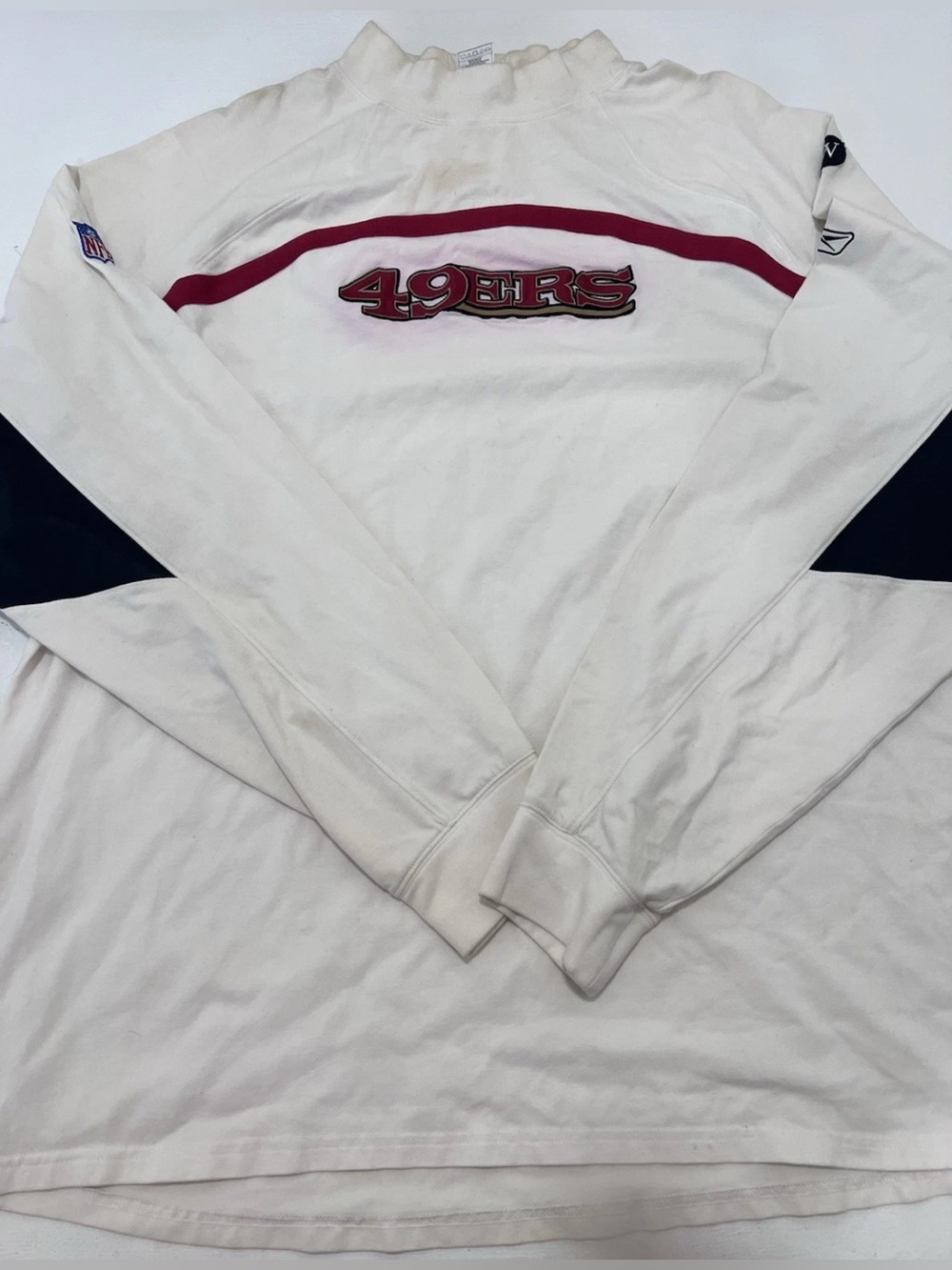 Vintage San Francisco 49ers Reebok NFL Pro Line Pullover Shirt Size XXLWhite/Red